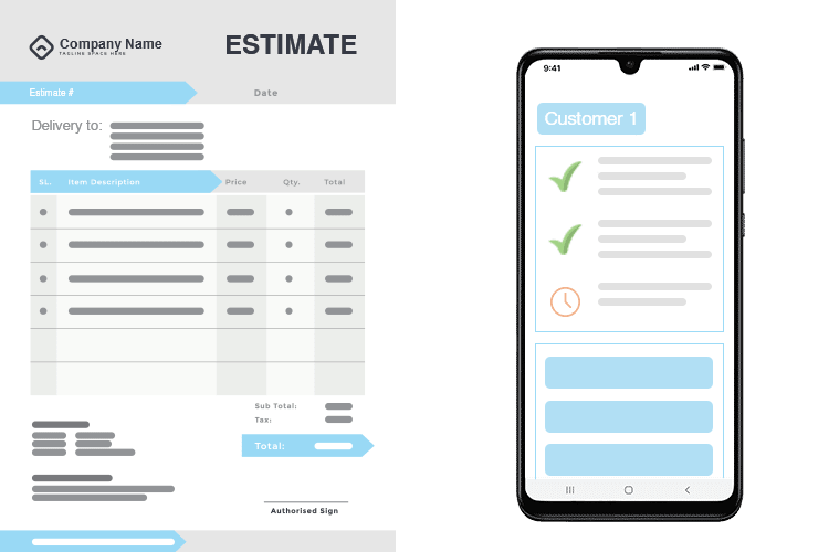 Cleaning Management Software - Create Estimates on the Mobile App