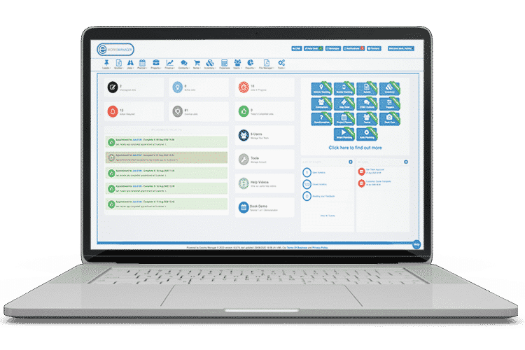 Field Service Management Software Dashboard