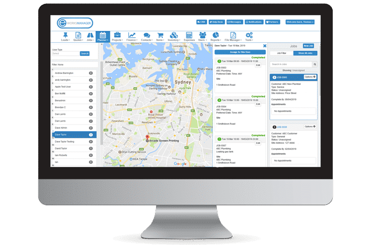 Route Planning Software - Live Mobile User Location