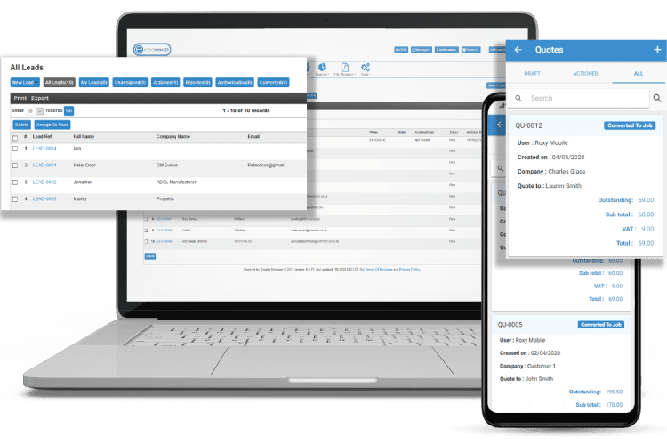 ERP Software - Track Leads and Quote On-site