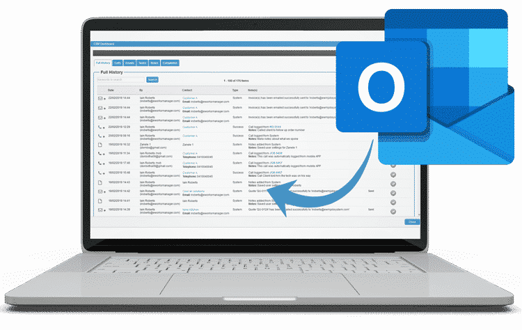 Business Management Software - Outlook Integration