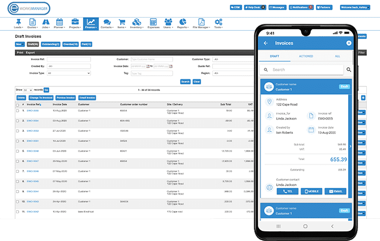 Mobile Invoice App - Finance Software