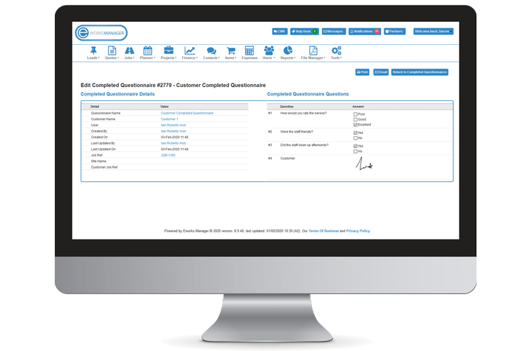 Customer Feedback Questionnaire Software