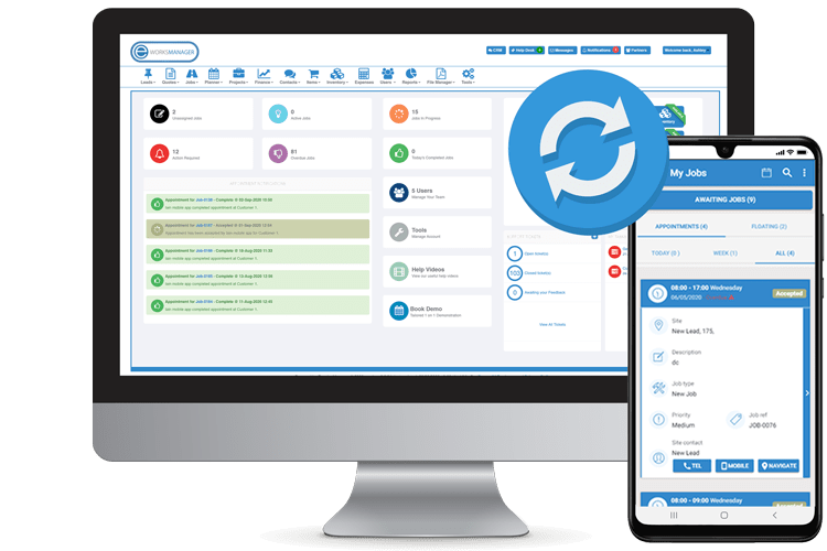 Offline Task Management Software - Sync with the system on reconnection of the network