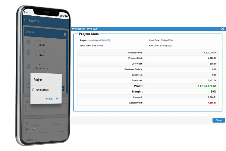 Track Job and Project Expenses