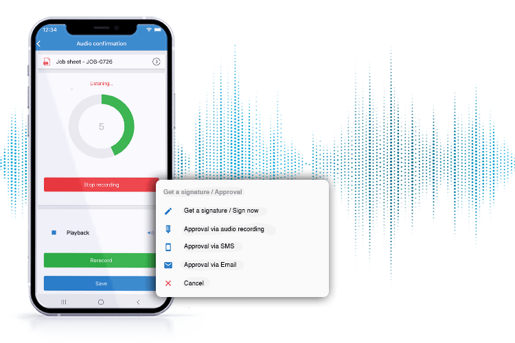 Approve Jobs with the audio approval method