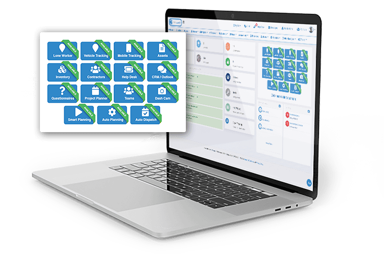 Service Management Software - Main Dashboard