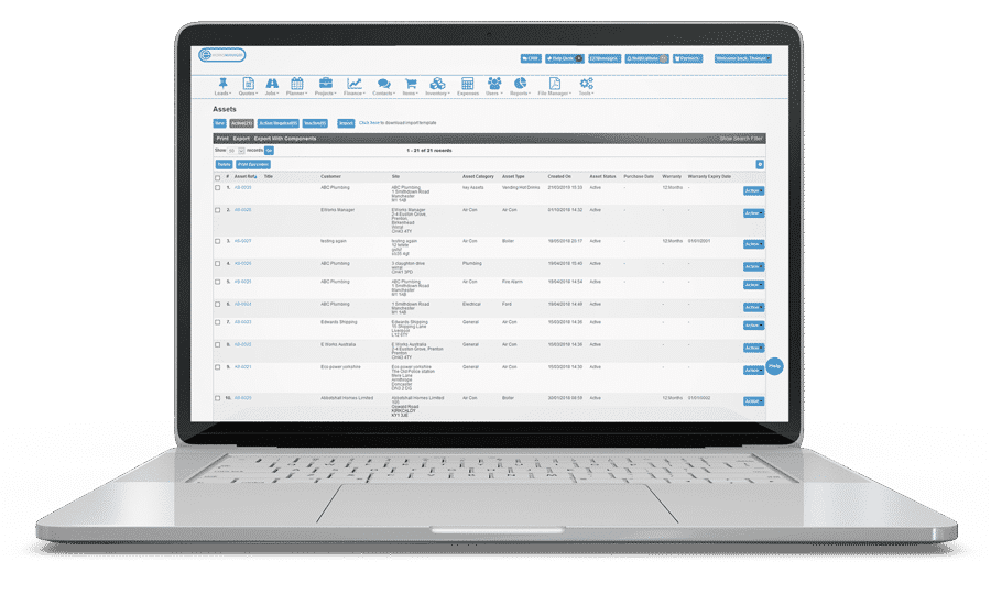 Asset Management Software - Job Card Management System