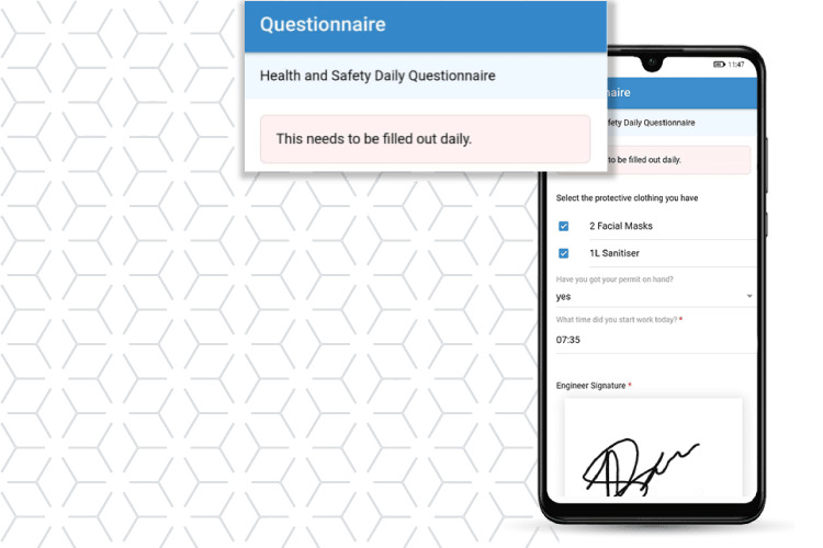 Management software - Use questionnaires to follow health and safety protocols