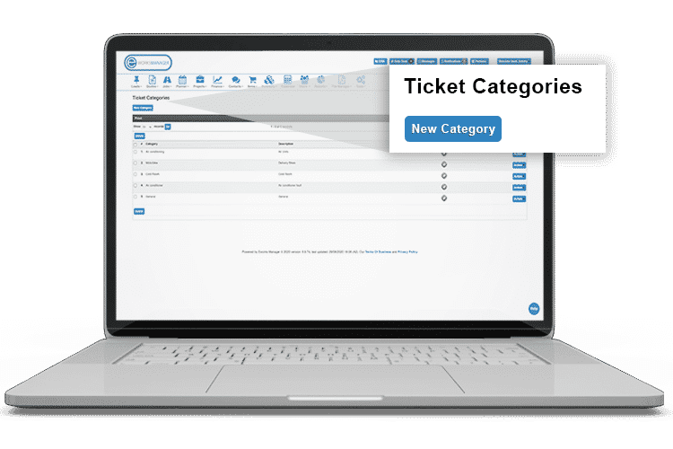 Help Desk Software - Ticket categories