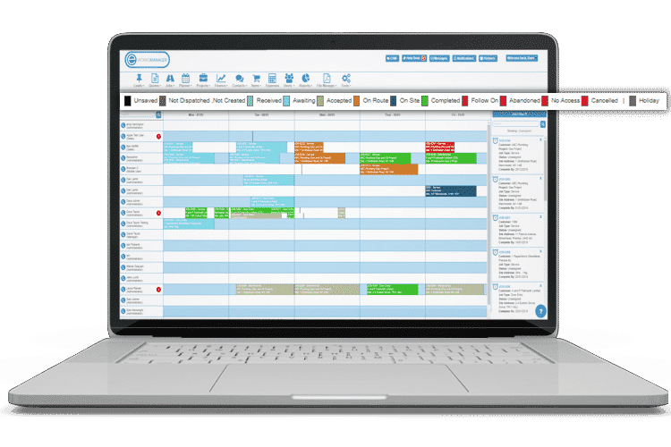 Scheduling Software - Colour coded calendar