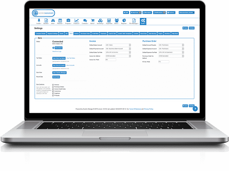 Xero integration with Eworks Manager