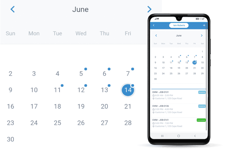 Mobile App Calendar - Sync with the Admin System