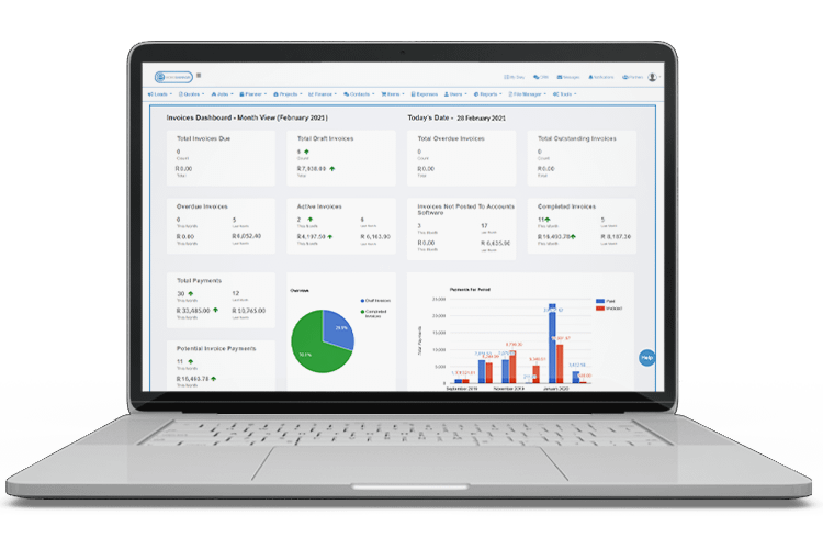 Send your client invoice out as soon as the job is done with our comprehensive Management Software