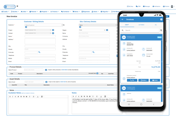 Mobile Invoice App - Stand-Alone Finance Software