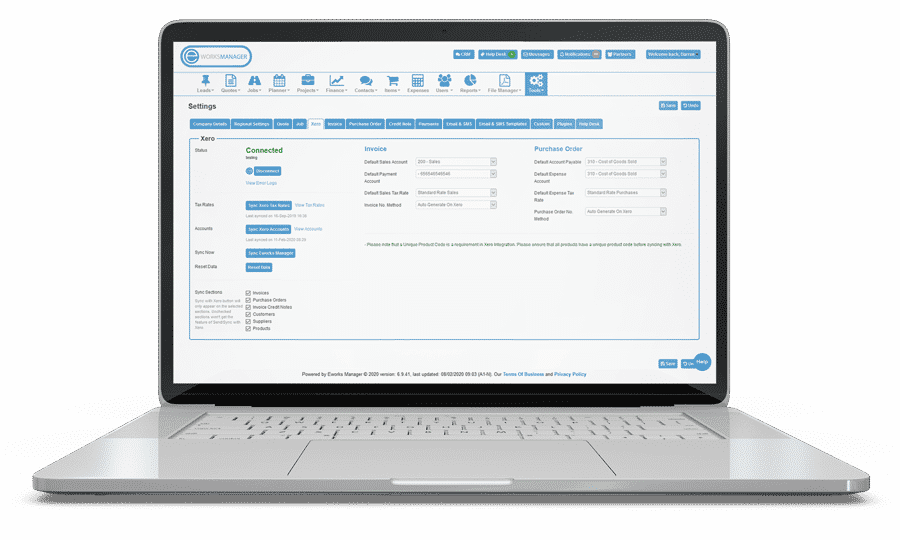 xero integration with eworks manager