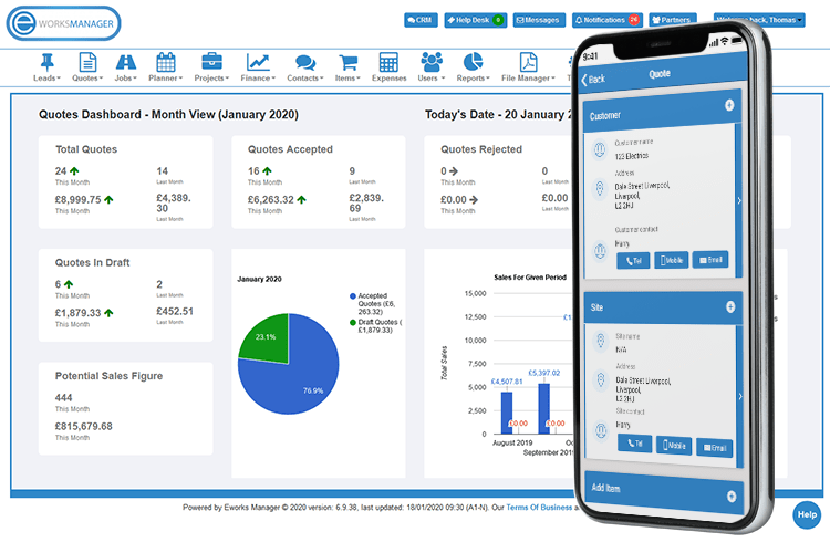 Task Manager App - Track Leads and Quote On-site