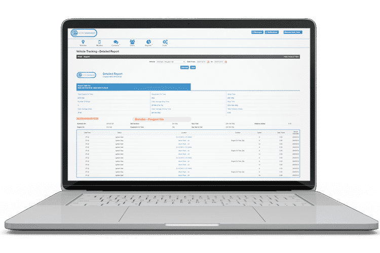 Dashcam Software - Vehicle Tracking Reports