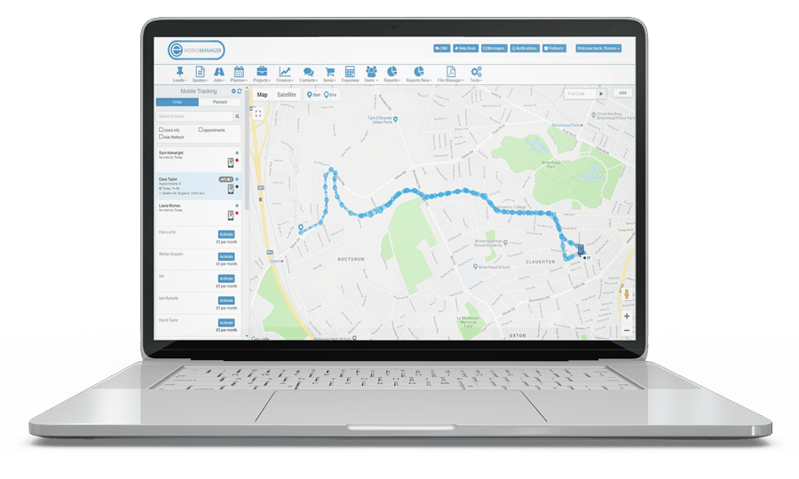 Live Mobile Tracking - Eworks Manager - 14-Day Free Trial
