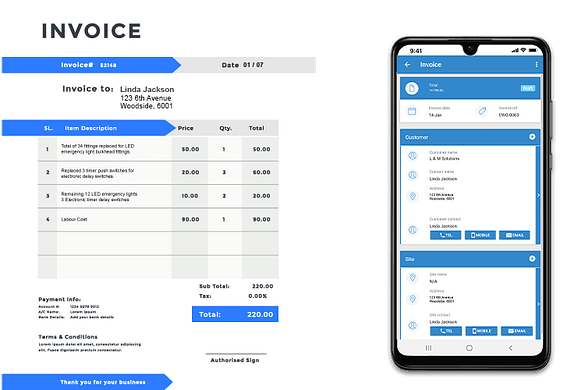 Automated job costing – invoice immediately - Invoicing software for electricians