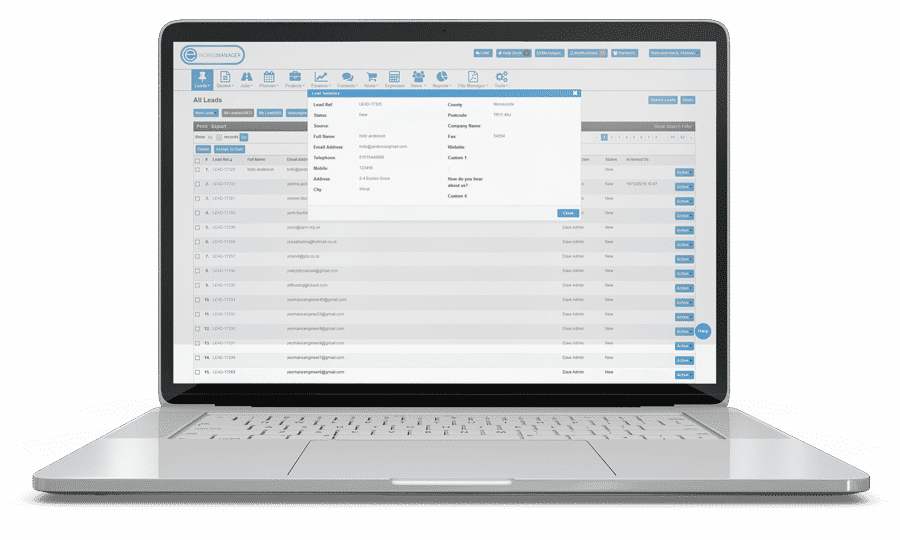 Keep track of customer interactions with our CRM Software